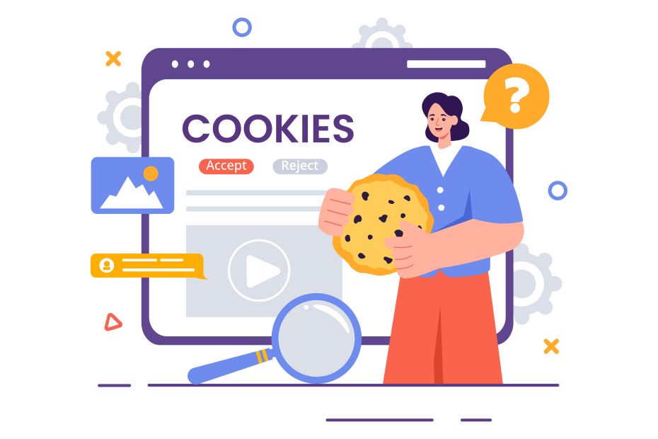Cookie consent management banner showing accept and reject options